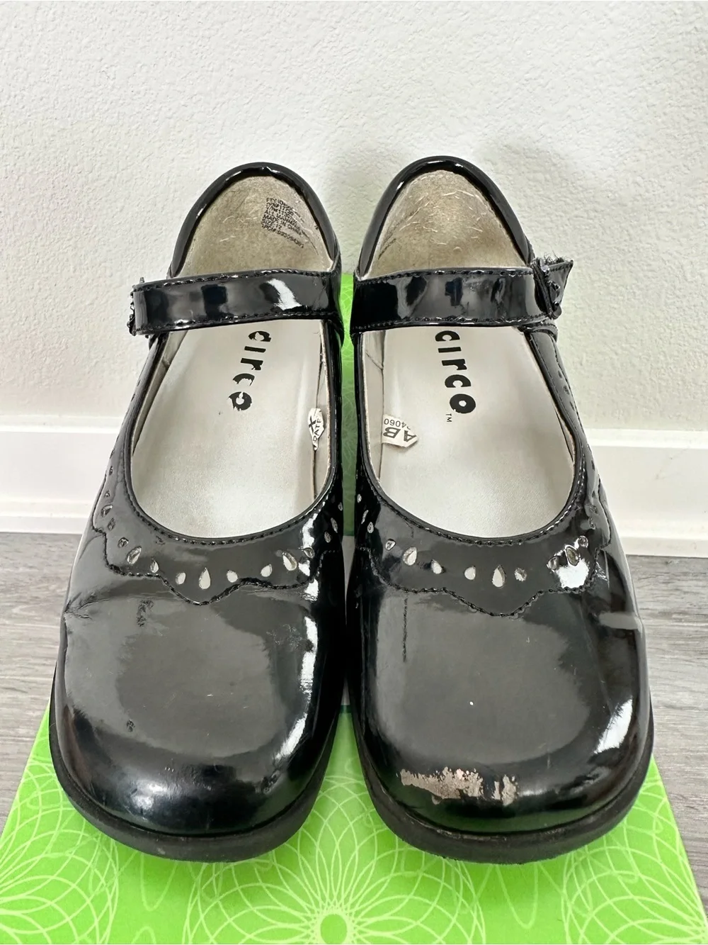 Circo Black Shiny Shoes Style Norah for a girl size 12